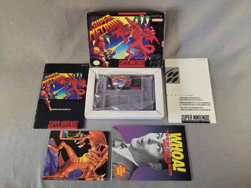 Super metroid snes complete - metroid,, snes,