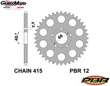 CORONA TRASMISSIONE Z 42 PASSO 415 CICLOMOTORI ATALA CALIFFO PBR 1242F