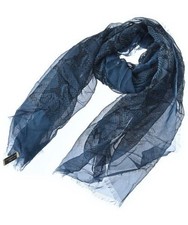 BURBERRY stola pitone blu navy