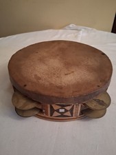 TAMBURELLO IN PELLE E LEGNO