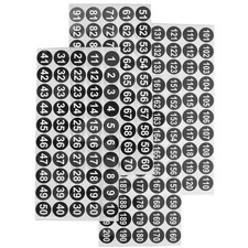  4 Sheets Adesivi Numeri