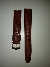  cinturino marrone lucertola originale Gucci 16mm completo di fibbia laminata
