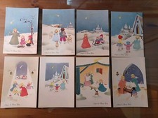CARTOLINE NATALIZIE ANNI 50 LOTTO DI 8