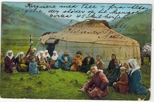Kirghizizes a Yurta, regione di Altai, Asia russa, 1912