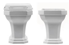 PETRACER'S vaso a pavimento + sedile + bidet PURA bianco SPB01+SAC31CR+SPB03