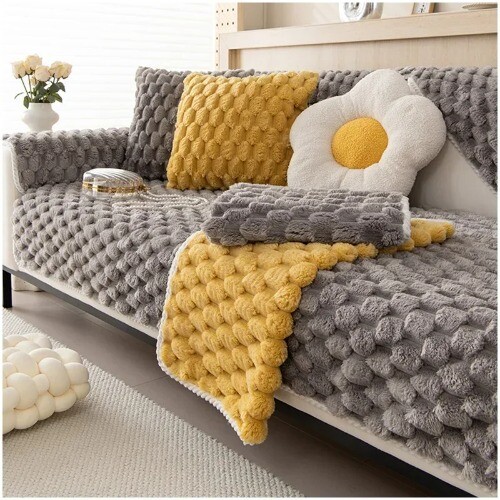 Plush sofa cover universal - sofa,