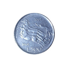 Moneta 500 argento rara - moneta, l.