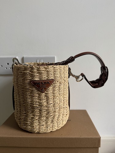 Borsa secchiello prada - prada, rafia
