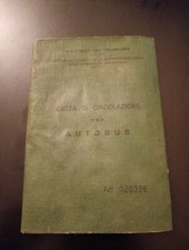 LIBRETTO CIRCOLAZIONE AUTOBUS LANCIA 3 RO P32 USO COLLEZIONISTICO ANNO 1949