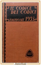 IL CODICE DEI CODICI 1935 UTET civile commercio penale procedura libro leggi