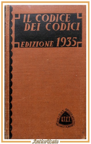 Codice dei codici 1935 utet - codici,