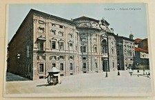 TORINO antica cartolina PALAZZO CARIGNANO  colore edicola 