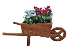 Carriola portafiori legno - carriola,