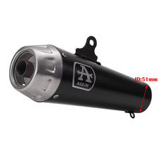 Terminale Scarico ARROW nero con DB Killer in inox - 51mm