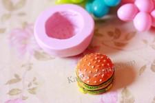 Stampo in gomma siliconica per fimo e cernit  forma a  Hamburger  2.5 * 1.9cm  
