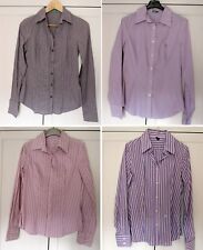 Stock n. 4 camicie Benetton taglia S/M sciancrate bianco grigio viola rosa