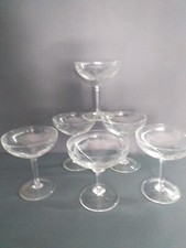 6 Coppe Calici Champagne Cristallo Vero Vintage Italia Perfetto Stato, 1 Diverso
