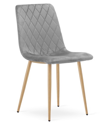 Sedia torino velluto grigio - sedia,
