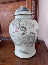 Antico vaso cinese in porcellana decorato a mano – Epoca Kuang-Hsü fine XIX sec