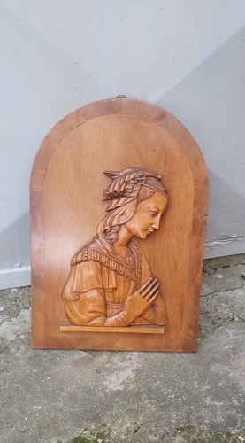 Quadro madonna legno - madonna, 50x34x4