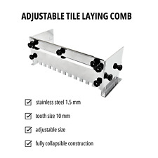 Cassetta cazzuola denti in acciaio inox 10 mm/0,39" diffusore affilatura regolabile 45 cm-80 cm