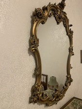 Antico specchio con cornice - , in