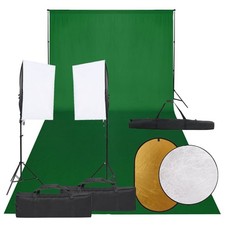 Kit per Studio Fotografico con Set Luci, Fondale e Riflettore vidaXL