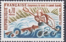 Francia 1969 canoa, kayak, campionati, barche, sport, MNH
