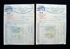 Due Fatture Commerciale Cartiera Blondi Giacinto 1943  Savignano Sul Panaro 