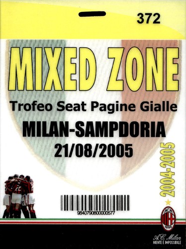 Pass calcio mixed zone milan - zone,