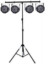 Set Impianto Luci Led Di Effetti Discoteca Teatro Dj Deejay 4 PAR 18 LED RGB DMX