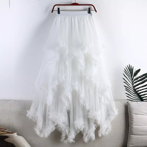 Gonna tulle bianca - bianca, lunga