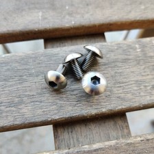 4x M6x12mm titanium button head bolts
