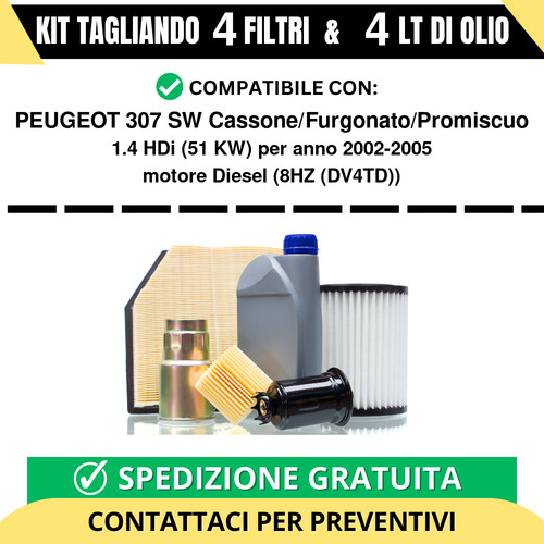 Tagliando per peugeot 307 - per,