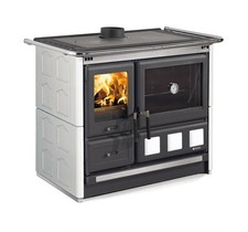 STUFA CUCINA A LEGNA NORDICA ROSA XXL 5.0 VST MAIOLICA - BIANCO INFINITY