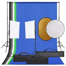 Kit per Studio Fotografico con Set Luci, Fondale e Riflettore vidaXL