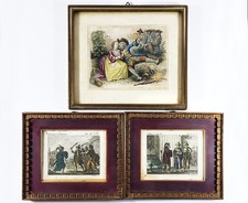 Tre Stampe Vintage incorniciate come da foto