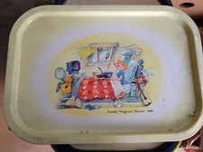 Vassoio latta pubblicitario mulino bianco piccolo mugnaio farina epoca 1989