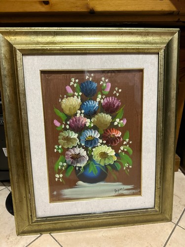 Quadro olio tela - tela, vaso