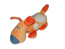 Peluche doudou chien orange