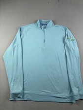 Maglione Johnnie O Shirt Uomo Taglia Large Blu Quarto Zip Heineken Argento Birra