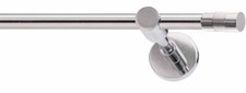 BASTONE PER TENDE ACCIAIO INOX SATINATO CON SCIVOLI O ANELLI COMPLETO DI TUTTO,.
