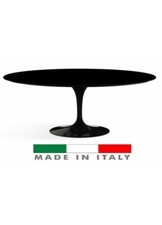   Saarinen tulip Tavolo Tulipano ovale in laminato liquido nero Tisch