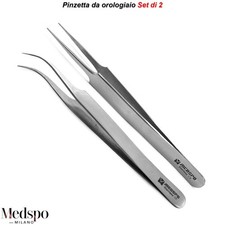 Pinzette per Riparazione Orologi Pinzette di Precisione Orologiaio Gioielli 2PZ