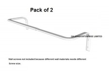 2 x IKEA MULIG Scaffali da appendere a parete vestiti bianchi barra/asciugamani (60-90 cm)