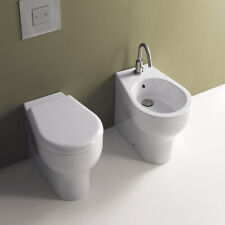 SANITARI A TERRA FILO MURO VASO WC BIDET PAVIMENTO COPRIVASO BAGNO AXA CINQUE