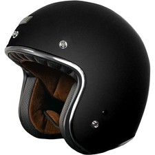 CASCO MOTO ORIGINE JET PRIMO SOLID 22.06 MATT BLACK NERO OPACO CUSTOM TG S