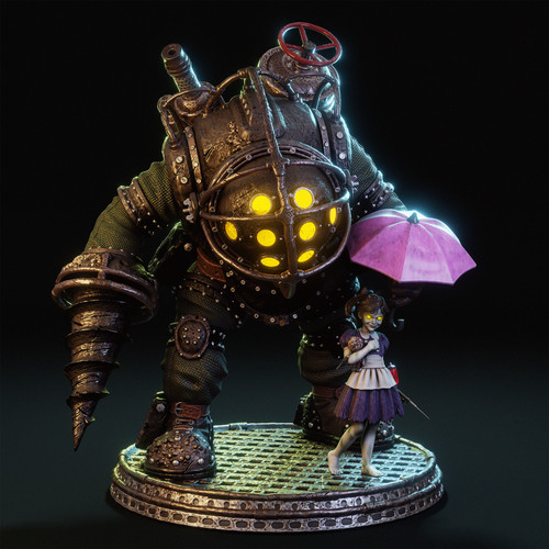 Bioshock diorama kit modellino - bioshock,