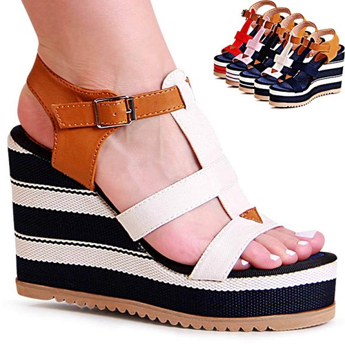 Sandali con tacco cuneo - sandali,