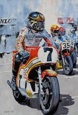 Plaque métal    course moto